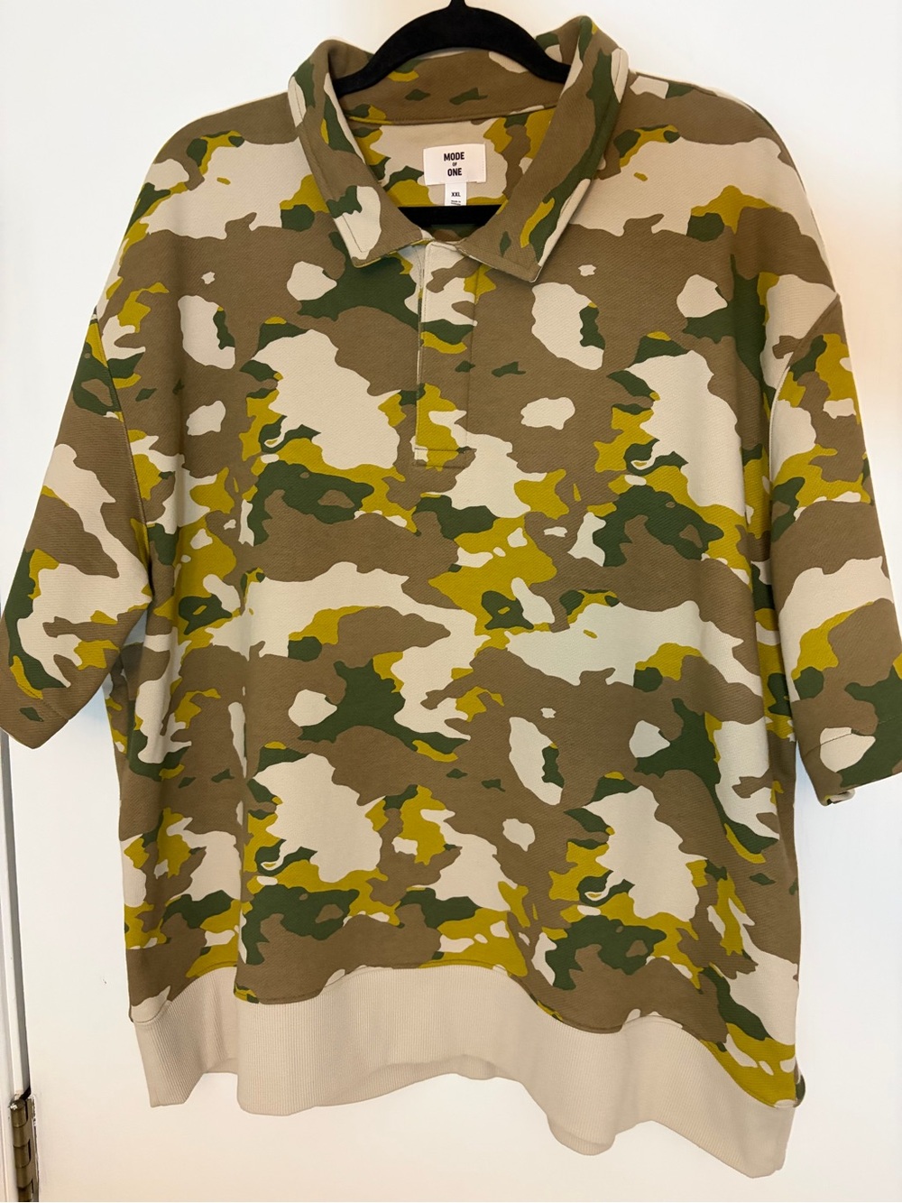 Camouflage Shirt in Olive, Beige & Yellow